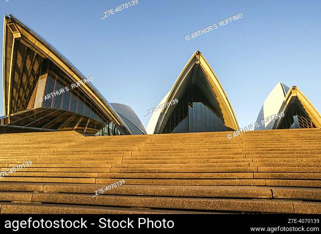 Sydney Opera House at sunset. Sydney, New South Wales, Australia