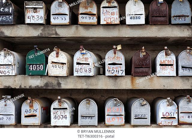 Rows of Mailboxes