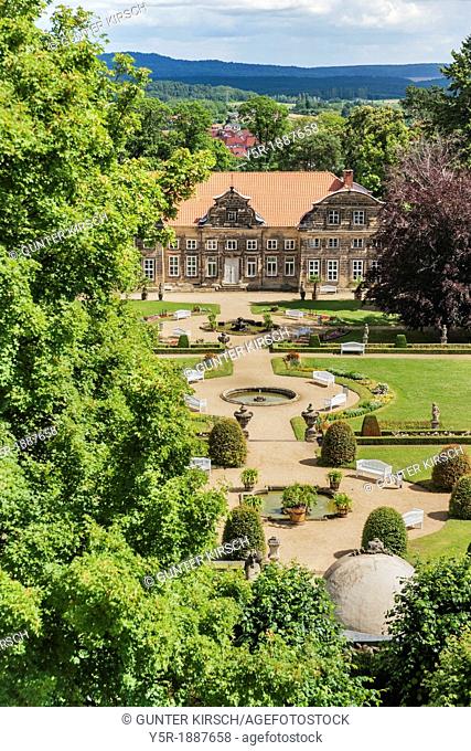 Small castle and park in the Baroque style, Blankenburg, Harz, Saxony-Anhalt, Germany, Europe, No Property Release available!