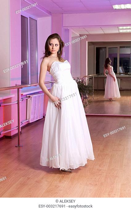 Girl in wedding dress