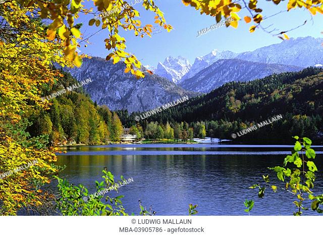 Austria, Tyrol, Kufstein, Hechtsee, autumn, Under Inn Valley, mountain scenery, lake, mountain lake, Kaiser-mountains, nature, silence, silence, idyll