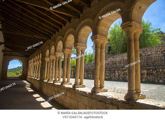 Atrium. San Salvador church, Carabias, Guadalajara province, Castilla La Mancha, Spain