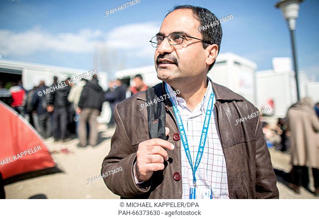 Babar Bloch, UNHCR spokesperson in Greece, stands in the refugee camp on the Greek-Macedonian border in Idomeni,  Greece, 03 March 2016