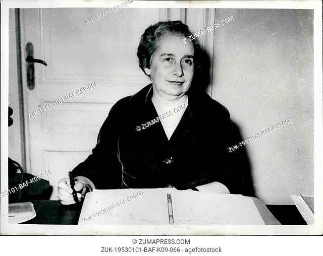 Jan. 01, 1953 - The first woman deputy in Greece. Mrs. Eleni Skouras successful in Salonika elections.: Mrs. Eleni Skouras, a lawyer