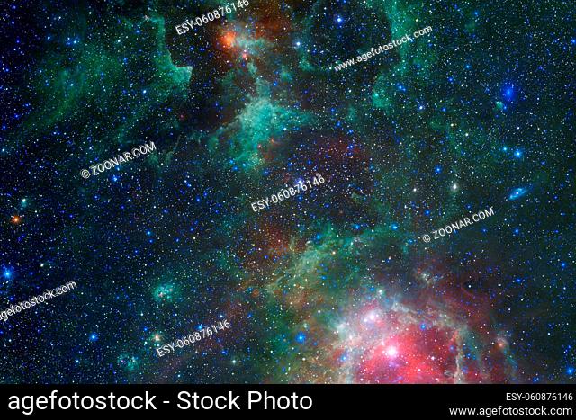 Cluster of stars. Starfield. Nebula. Elements of this image furnished by NASA
