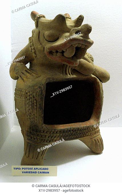 Ceramic of Archeological Museum Chorotega. Chinandega, Nicaragua. Culture and ceramic Chorotega's Art.