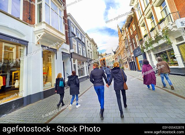 Street Scene, Breda, Noord-Brabant Province, Holland, Netherlands, Europe