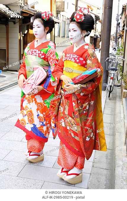 Geisha Women in Traditional Costume