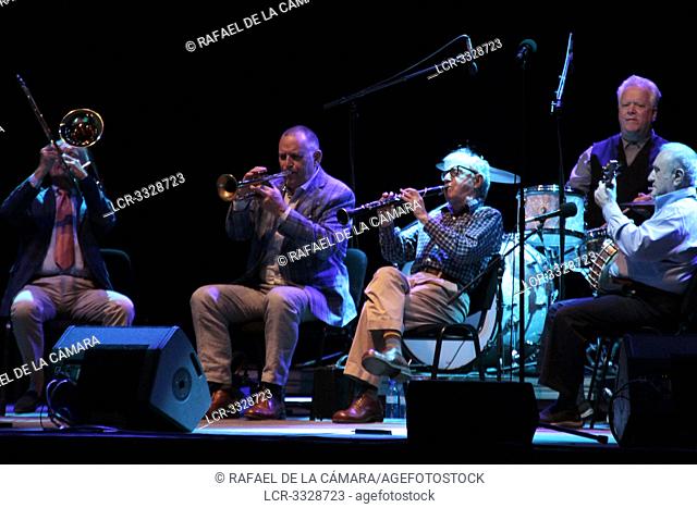 Woody Allen and The Eddy Davis New Orleans Jazz Band in live Botanical Nights Madrid
