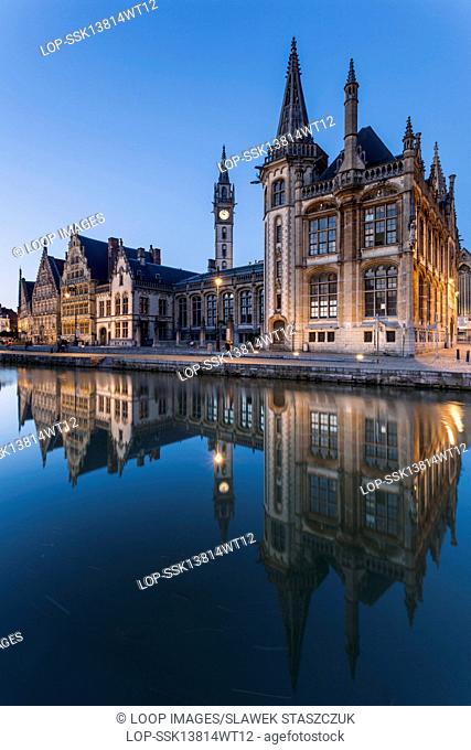Ghent old town at nightfall