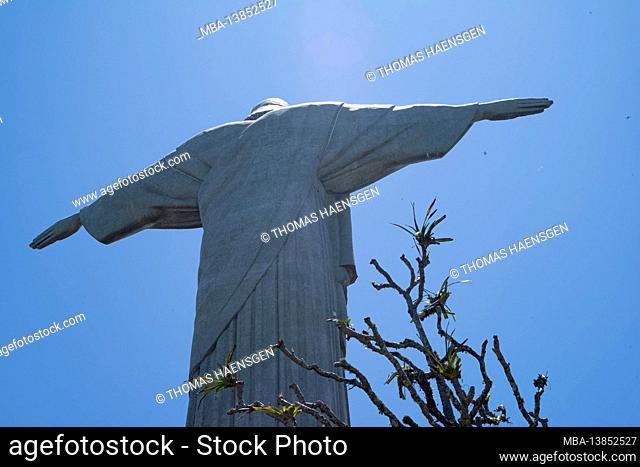 The Christ the Redeemer statue, created by French sculptor Paul Landowski and built between 1922 and 1931 atop the Corcovado Mountain in Rio de Janeiro, Brazil