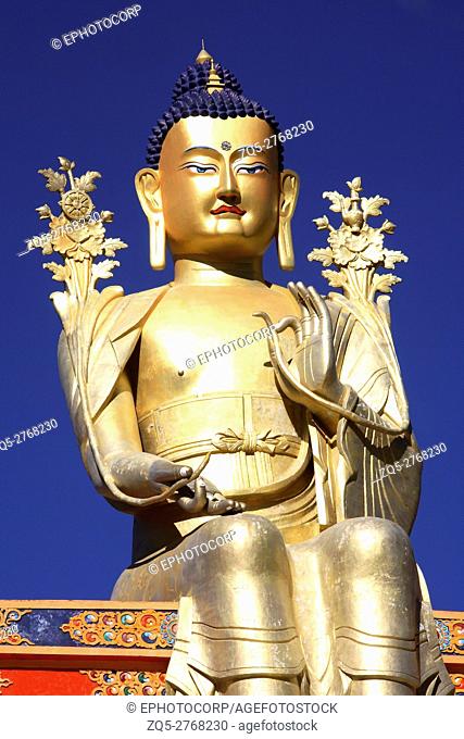 40 feet statue of Lord Buddha at Shey Gompa, Ladakh, Jammu Kashmir, India