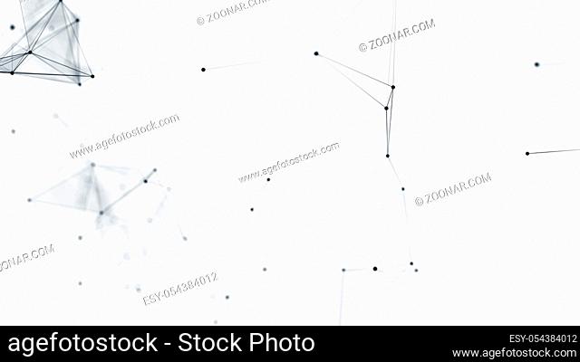 3d illustration of futuristic network on white background