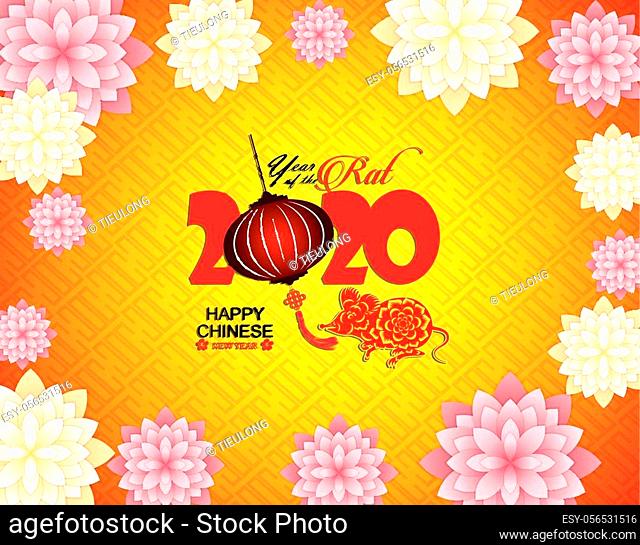 Happy Chinese New Year 2020 year of the Rat
