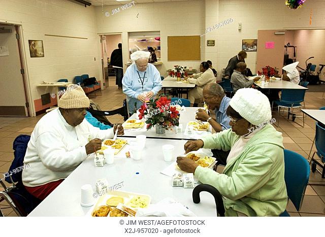 Grand Rapids, Michigan - Lunch program for senior citizens at United Methodist Community House  The Community House serves low-income families with child care...