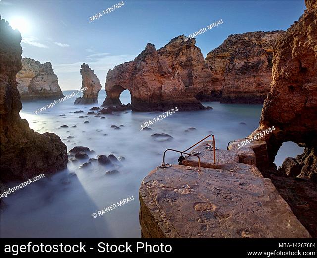 Rock formation near Ponta da Piedade, Lagos, Algarve, Portugal