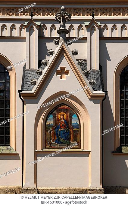 Side chapel with a Saints motif at the Parish Church of St. Nicholas, Ludwigsplatz 3, Rosenheim, Upper Bavaria, Bavaria, Germany, Europe