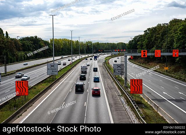 Zaventem, Flemish Brabant Region, Belgium - Traffic on the speedway ring road