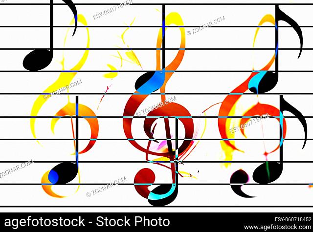abstract music theme background with clef, modern design