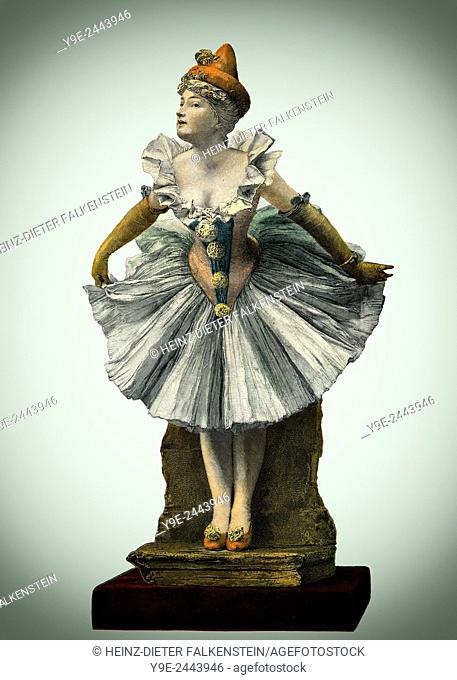 A Pierrette, a female Pierrot, c. 1895, by Stehle