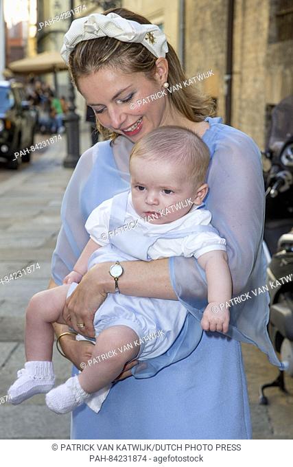 Princess Annemarie during the introduction of Prince Carlos in Parma, Italy, 23 September 2016. Carlos Enrique Leonard, Hereditary Prince of Parma was born on...