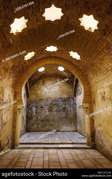 Arab Baths Cultural Center at Villardompardo Palace, Jaen city. Andalusia, Southern Spain Europe