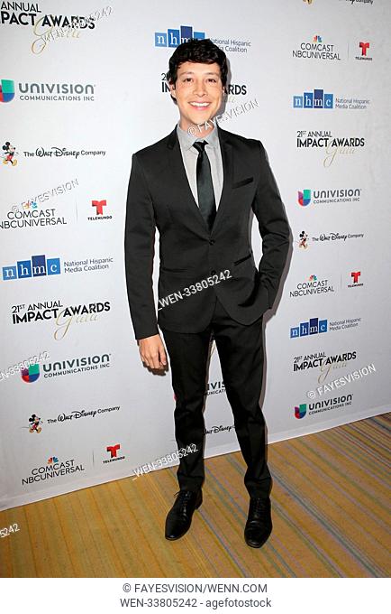 National Hispanic Media Coalition's 21st Annual Impact Awards - Arrivals Featuring: Reynaldo Pacheco Where: Beverly Hills, California
