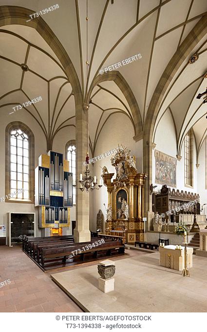 St. Burkard, Kircheninnenraum, Würzburg, Germany