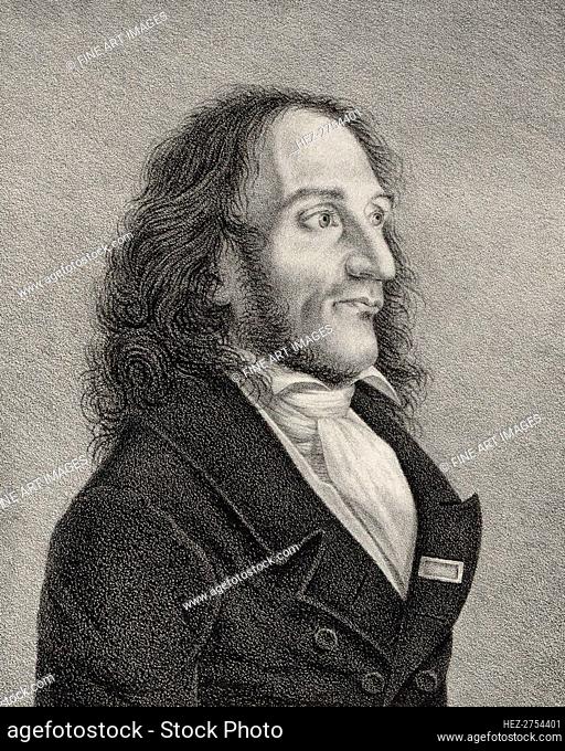 Portrait of Niccol? Paganini (1782-1840), c. 1830. Creator: Anonymous
