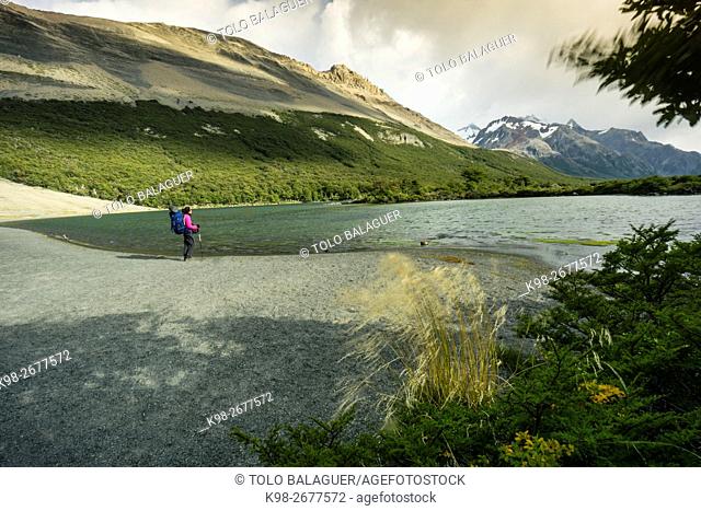 senda de las lagunas Madre e Hija, parque nacional Los Glaciares, republica Argentina, Patagonia, cono sur, South America