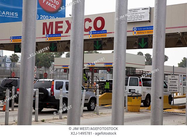 Tijuana, Mexico - Cars cross the U S -Mexico border into Tijuana
