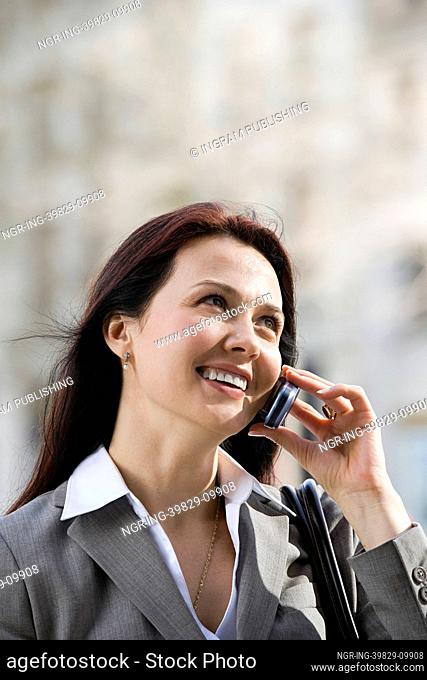 Businesswoman on cellphone