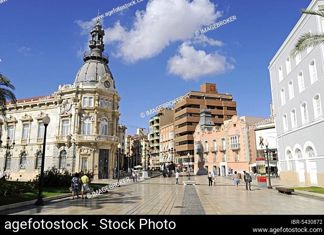 Town Hall, Town Hall Square, Rathausplatz, Museo del Teatro Romano, Roman Theatre Museum, Museum, Roman Theatre, Cartagena, Costa Calida, Region of Murcia