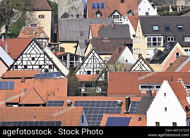 Topic picture property tax, property tax reform. View of the village of Greding in Bavaria Houses, buildings, property tax, property tax reform, ?
