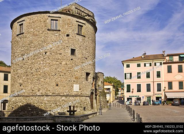 The 14th century Fieschi Castle in the centre of Varese Ligure