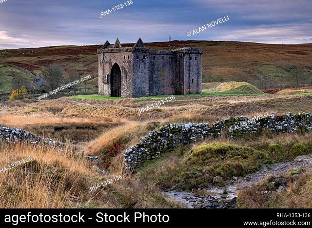 Hermitage Castle, Liddesdale, Hawick, Roxburghshire, Scottish Borders, Scotland, United Kingdom, Europe