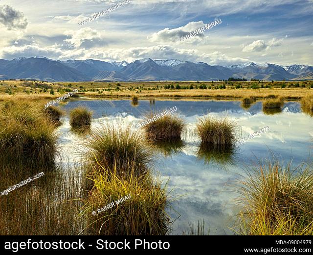 Lake Poaka, Ben Ohau Range, Canterbury, South Island, New Zealand, Oceania