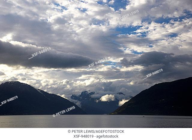 Looking across the Sognefjord towards Balestrand Norway