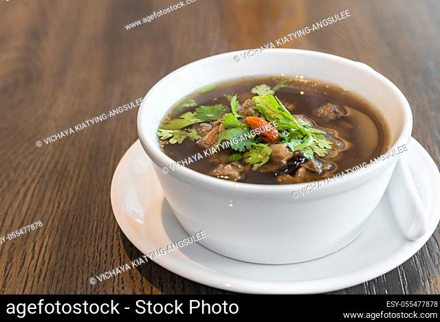 Bak kut teh Thai chinese traditional style soup with pork spare rib
