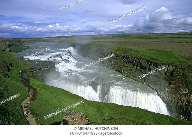 Gullfoss waterfall. Iceland