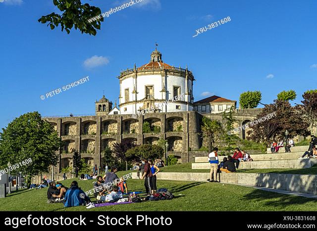 Youth at the Park Jardim do Morro and Monastery Mosteiro da Serra do Pilar, Vila Nova de Gaia, Portugal, Europe