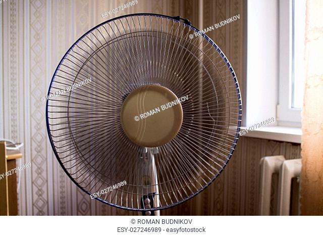 electric fan in the room. Operated ventilator