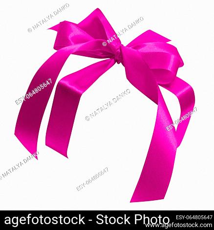 Pink silk ribbon tied around the box, frame and blank for design