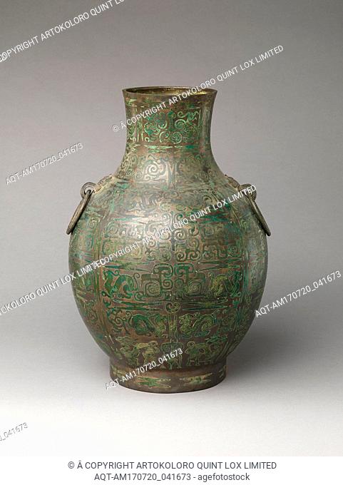 æˆ°åœ‹ åµŒç'…éŠ…é’éŠ…å£º, Wine Container (Hu), Eastern Zhou dynasty, Warring States period (475â€“221 B.C.), 5th century B.C