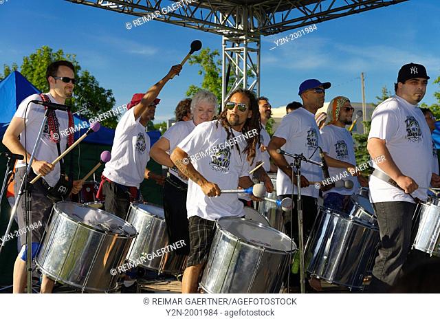 T. Dot. Batu Brazilian Batucada Band performing at the Muhtadi Drum Festival Toronto
