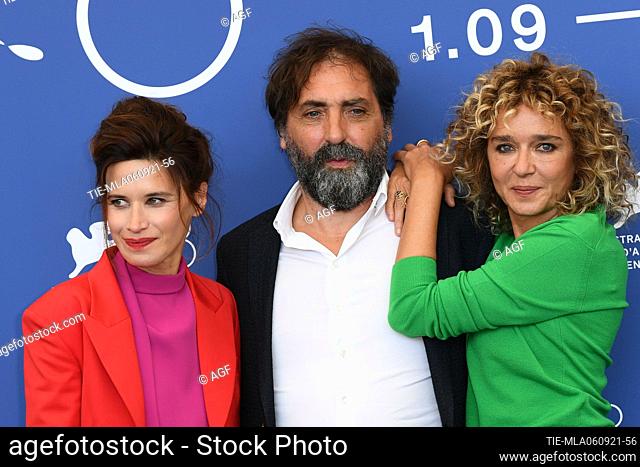 Stefano Mordini, Valeria Golino, Valentina Cervi during La Scuola Cattolica photocall, 78th Venice Film Festival, Italy - 06 Sep 2021