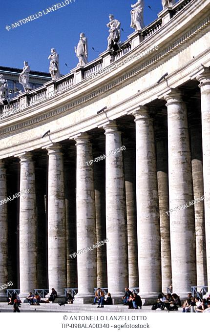 Italy, Lazio, Rome, columns at Saint Peters Square