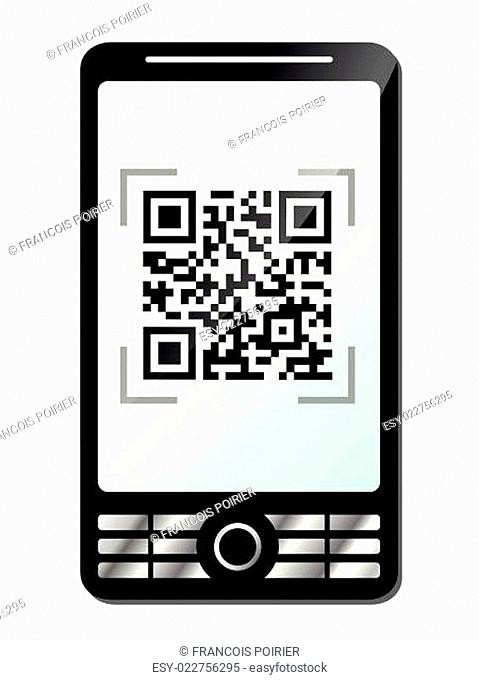phone with qr code
