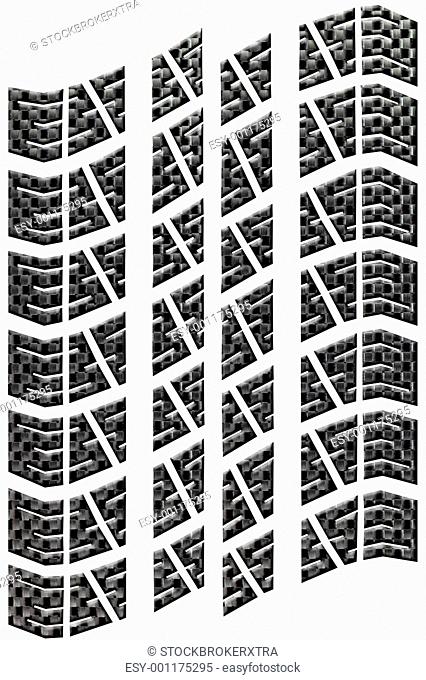 Carbon Tread Isolated