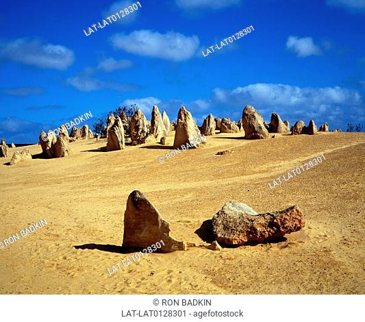 The Pinnacles are limestone formations contained within Nambung National Park, and are a popular tourist destination
